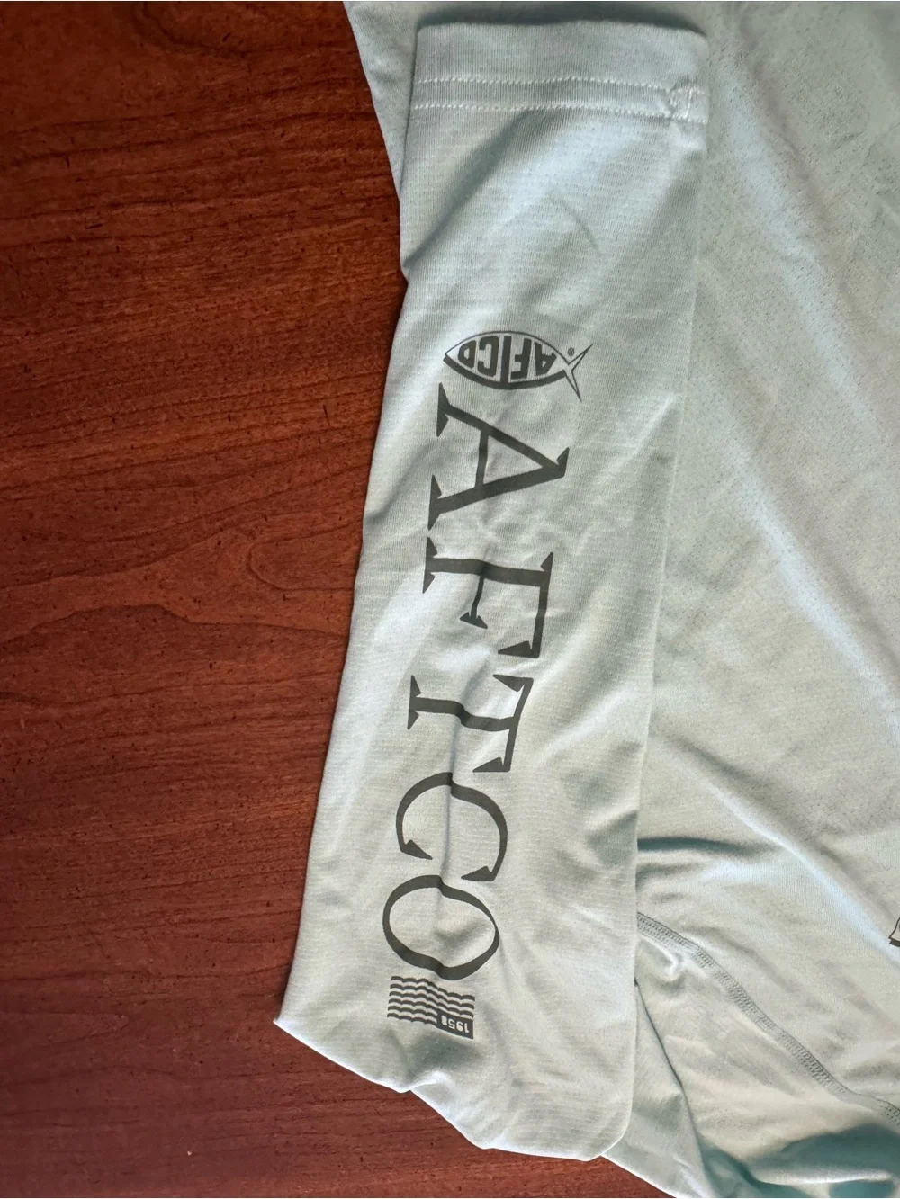 Aftco Youth Samurai LS Shirt Built-in Buff | Medium | Blueish Green